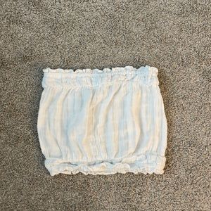 Strapless White CropTop